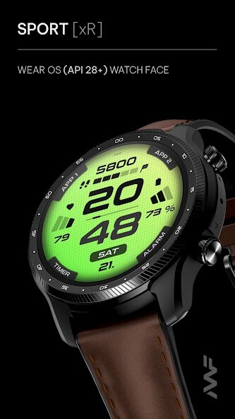Run android online APK Awf SPORT [xR] - watch face from MyAndroid or emulate Awf SPORT [xR] - watch face using MyAndroid